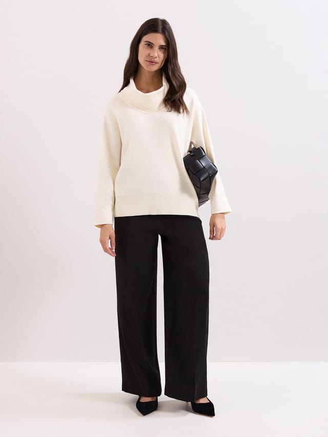 Phase Eight Phase Eight Women's Rosalie Cowl-Neck Knit Jumper in Off-White - 2