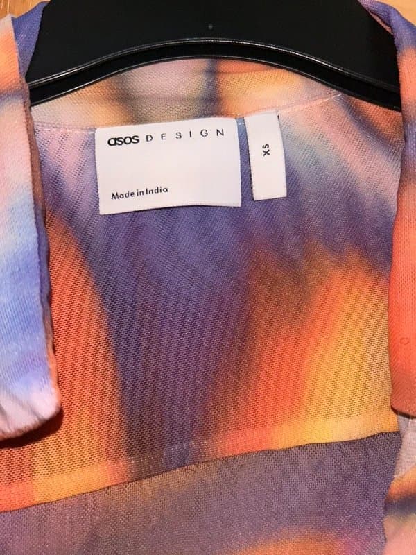 ASOS Design Mesh multicoloured shirt