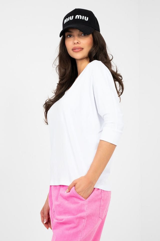 Love Lace Love Lace Women's Everyday Cotton Elastane Blouse in White - 3
