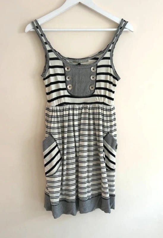 River Island Nautical Stripe Mini Dress Y2K Summer
