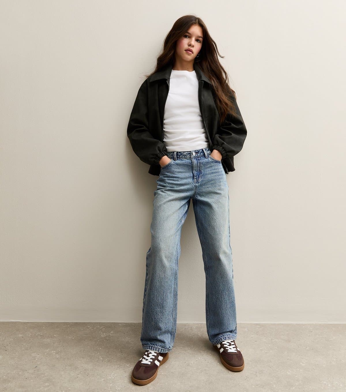 New Look Girls' Blue Baggy Fit Jeans New Look