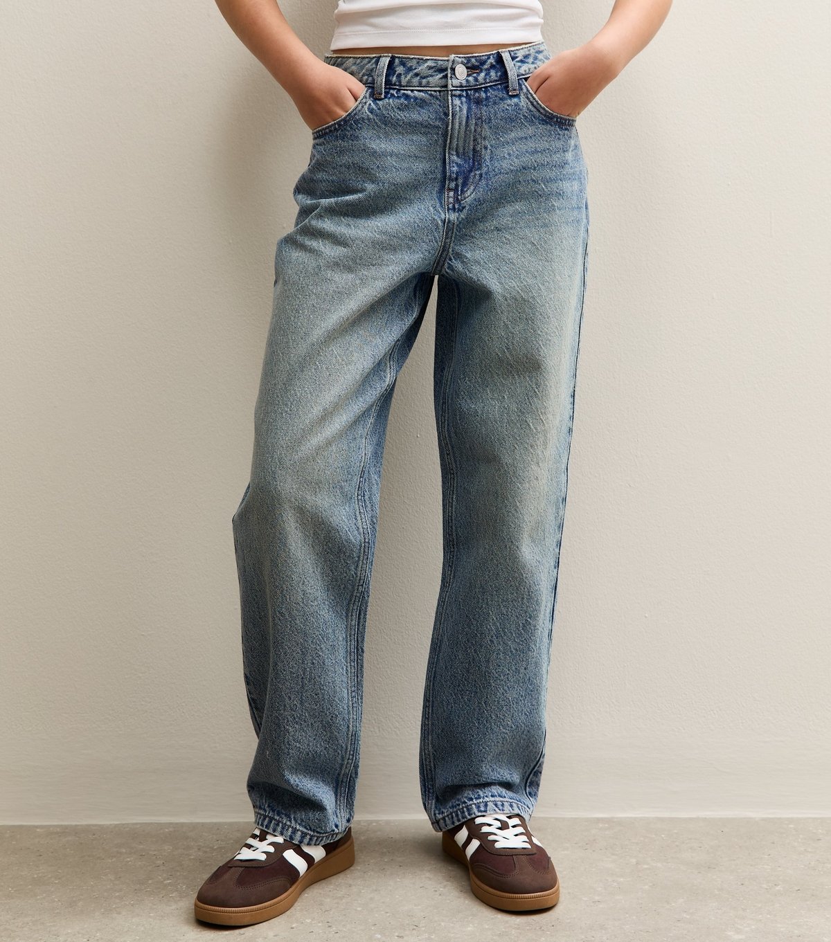 New Look Girls' Blue Baggy Fit Jeans New Look - 4