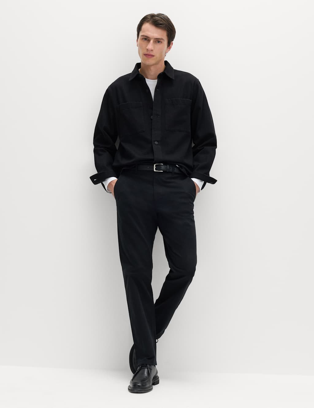 Marks & Spencer M&S 2 Pack Regular Fit Stretch Chinos Black - 2