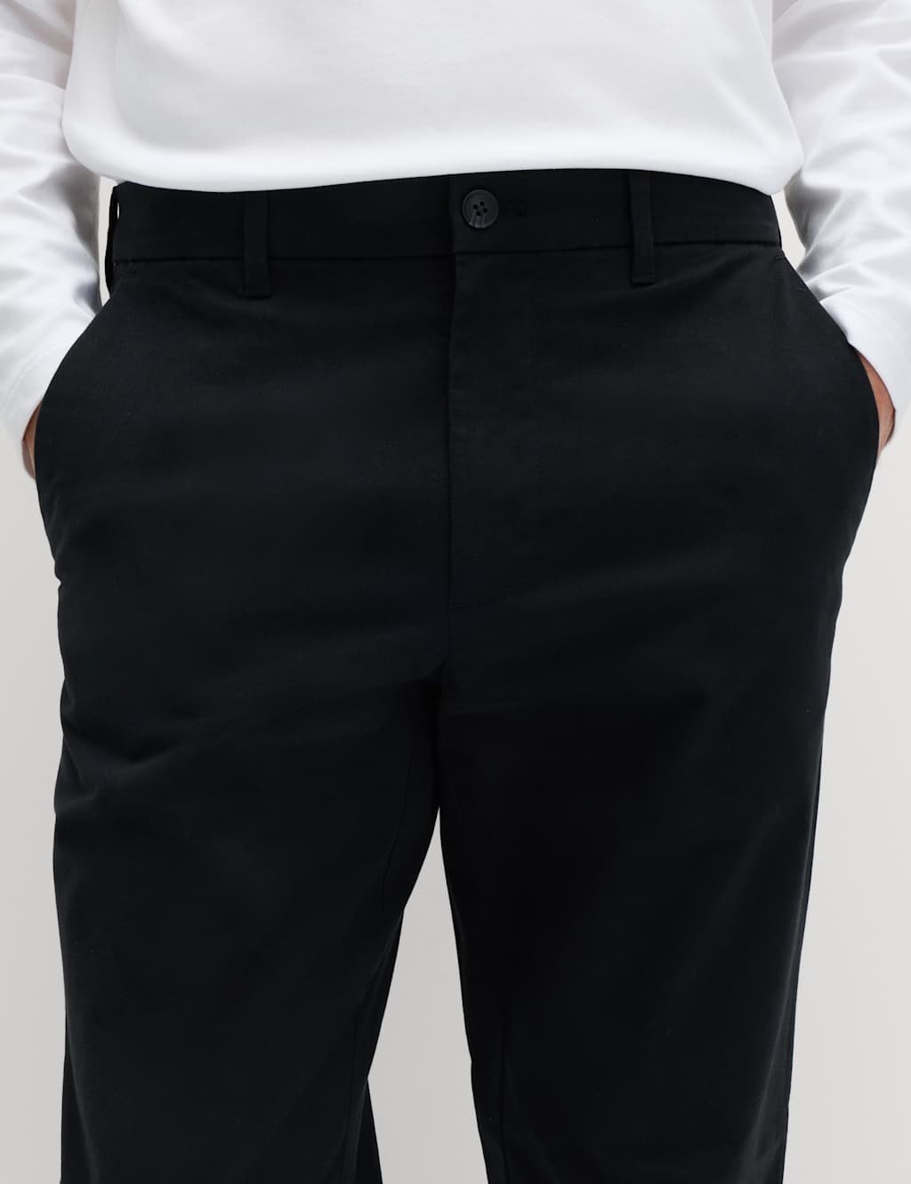 Marks & Spencer M&S 2 Pack Regular Fit Stretch Chinos Black - 3