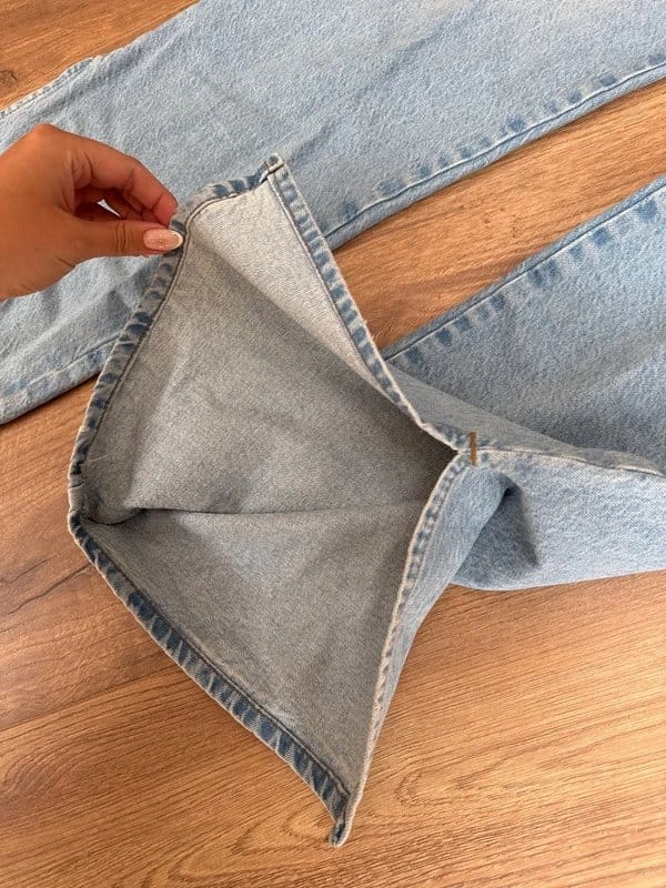 ASOS Luxe Light Blue Wide Long Leg Jeans - Size 16