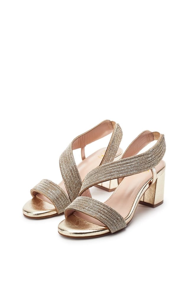 Moda In Pelle Moda In Pelle Women's 'Nikkia' Porvair Heeled Sandals in Gold - 2
