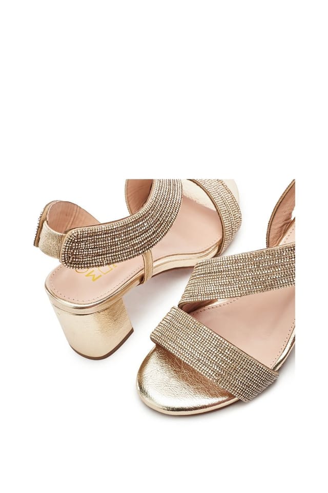 Moda In Pelle Moda In Pelle Women's 'Nikkia' Porvair Heeled Sandals in Gold - 3
