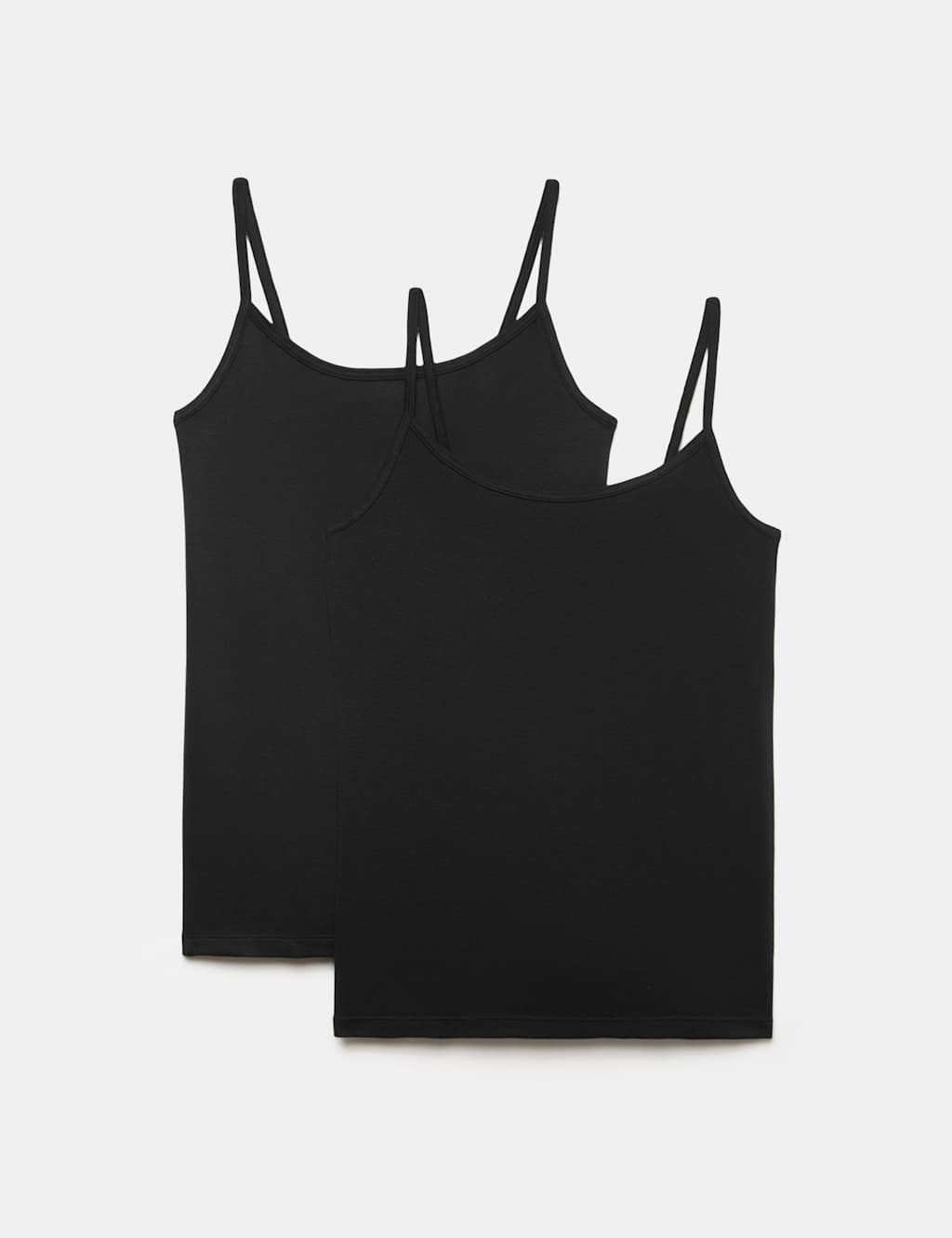 Marks & Spencer M&S 2 Pack Heatgen™ Thermal Strappy Vests Black - 1
