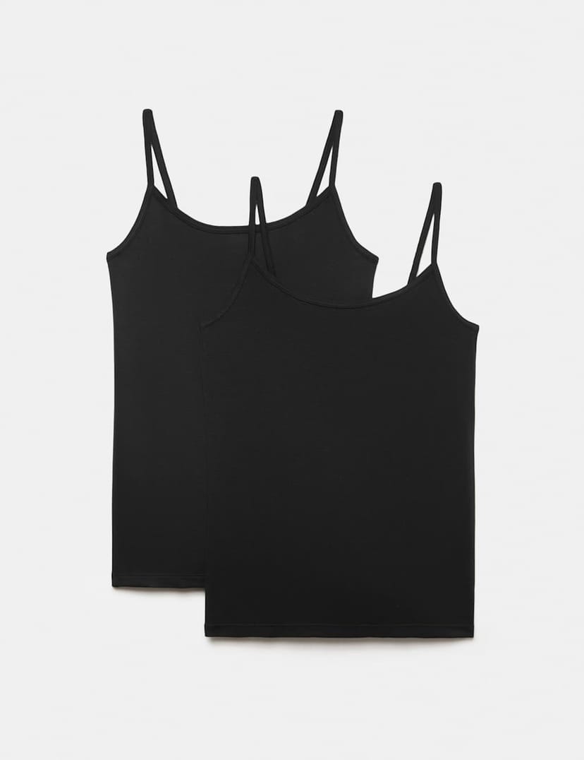 Marks & Spencer M&S 2 Pack Heatgen™ Thermal Strappy Vests Black - 1