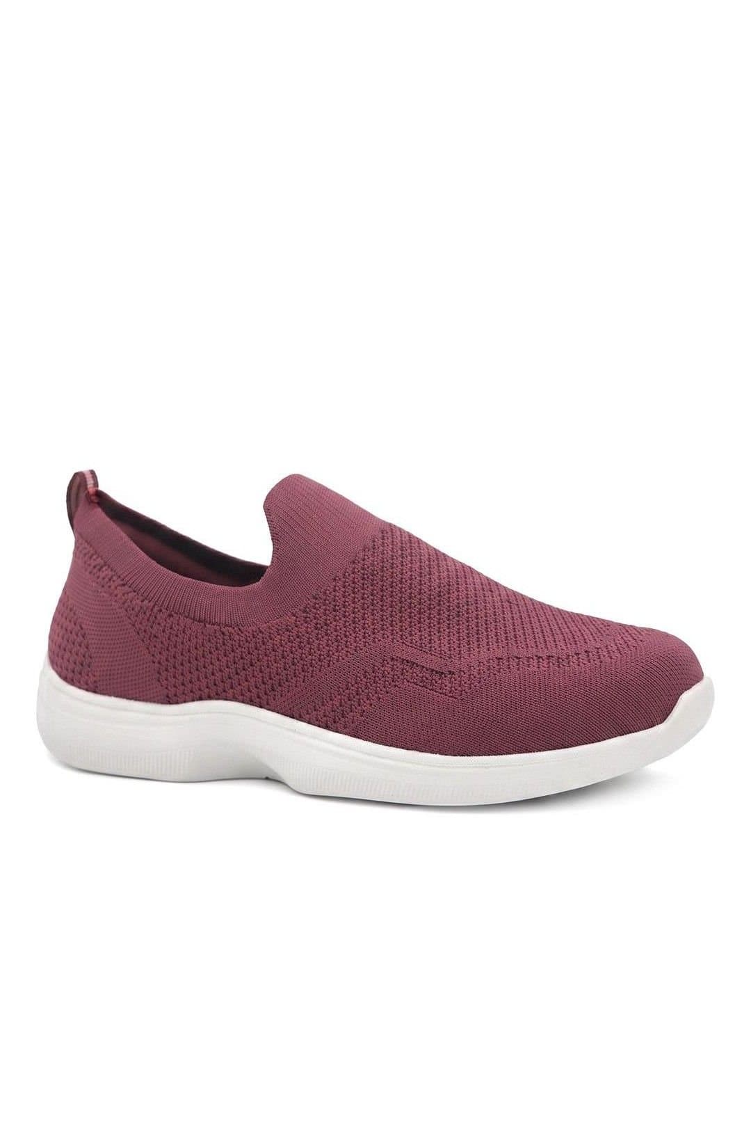 Easyfit Easyfit Women's Extra Wide Breathable Slip On Trainers in Burgundy