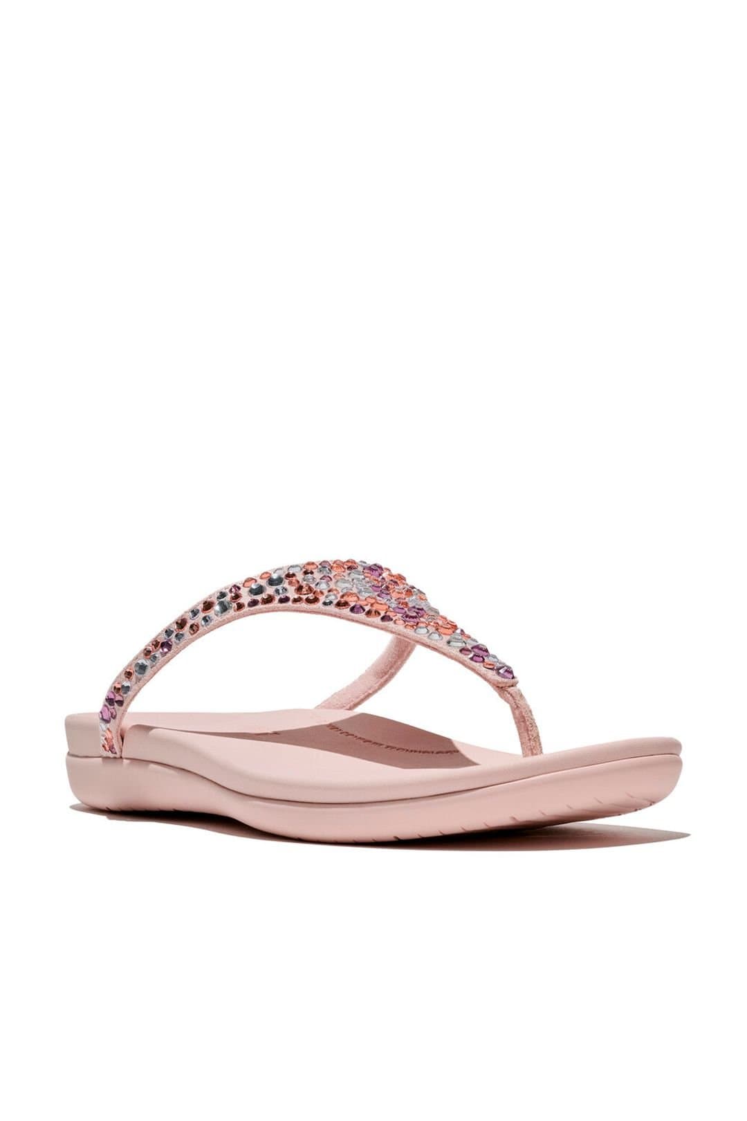 FitFlop FitFlop Women's Solay Mixed-Crystal Toe-Post Sandals Nude