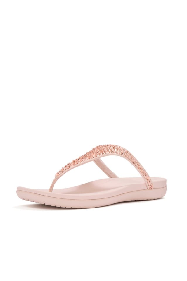 FitFlop FitFlop Women's Solay Mixed-Crystal Toe-Post Sandals Nude - 3