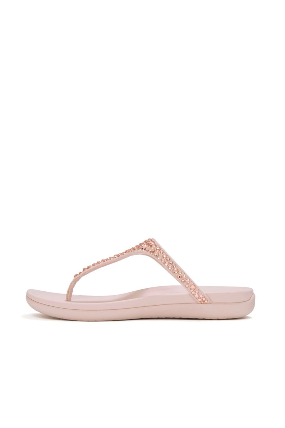 FitFlop FitFlop Women's Solay Mixed-Crystal Toe-Post Sandals Nude - 4