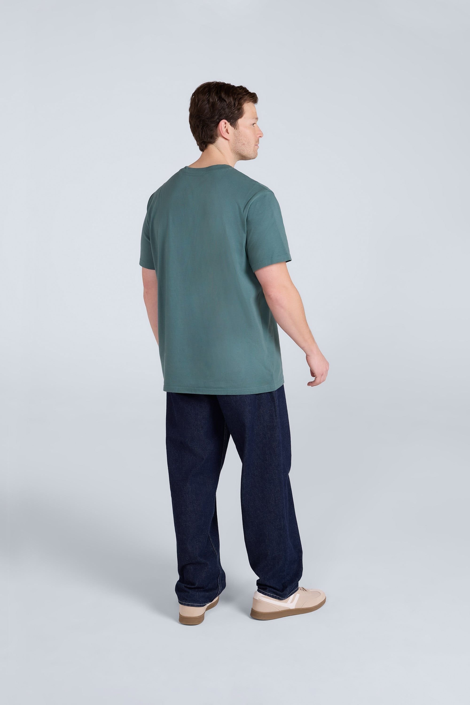 Animal Animal Men's 'Icon' Logo Print Lightweight Cotton Relaxed Fit Casual T-Shirt in Green - 4