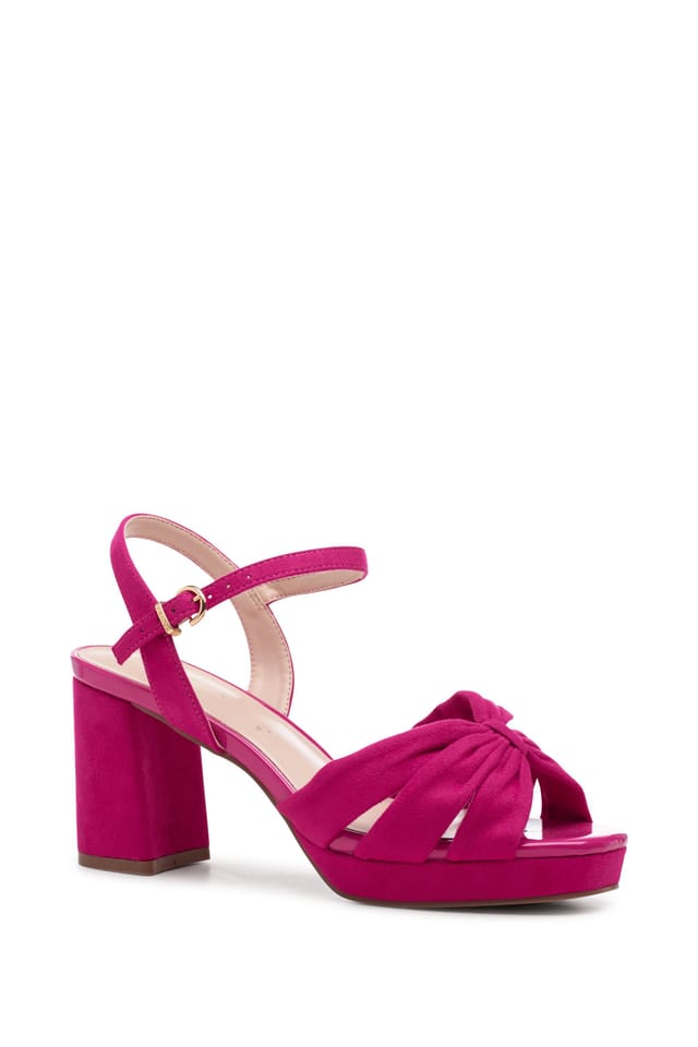 Paradox London Paradox London Women's Wide Fit 'Nerita' Platform Heeled Sandals in Fuchsia - 2