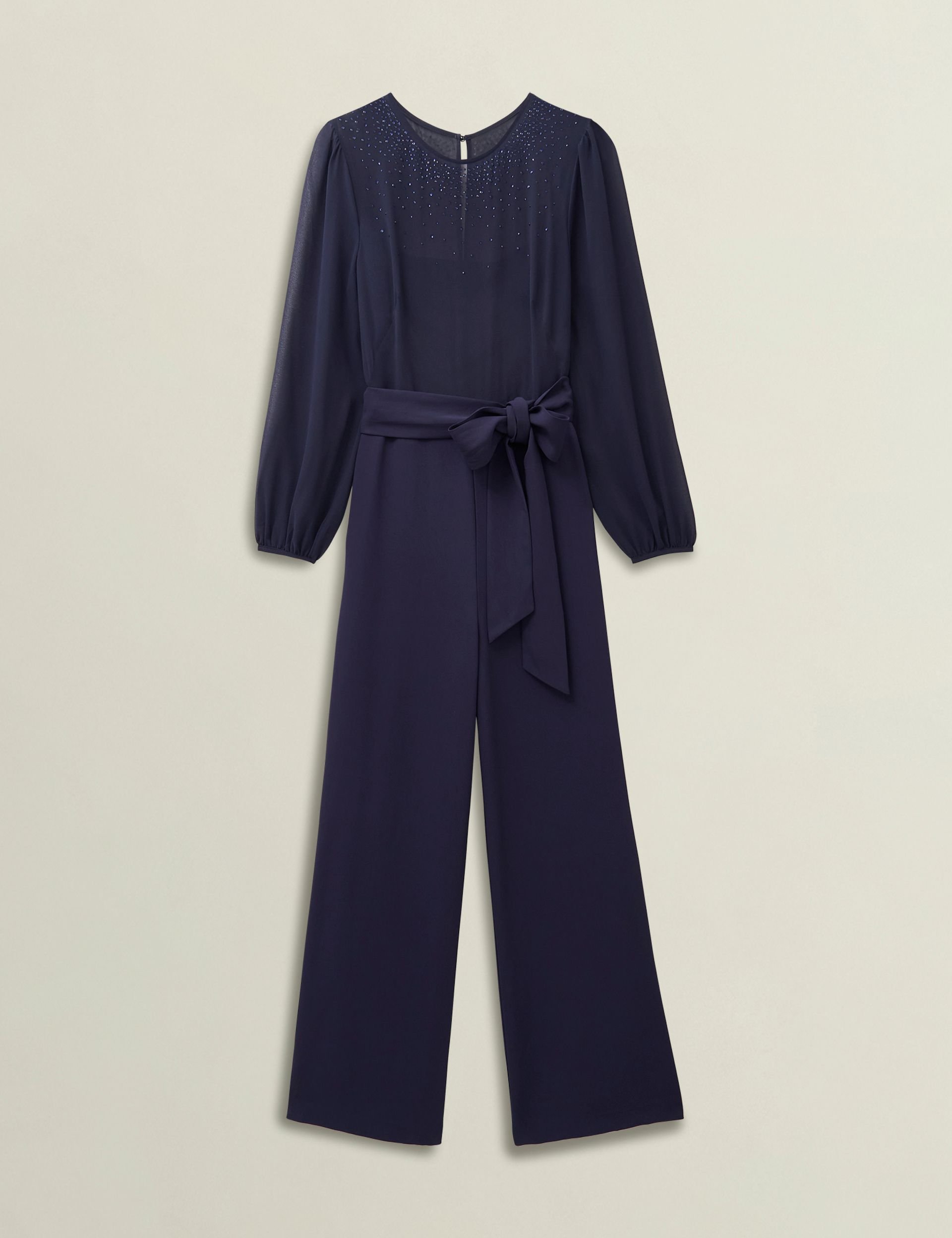 Hobbs London Hobbs London Women's Anoushka Embellished Jumpsuit in Dark Navy - 2