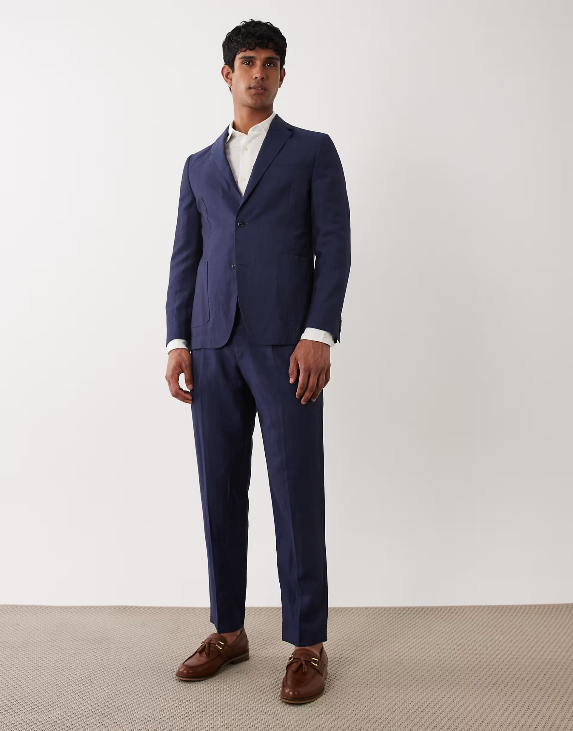 ASOS Barbour Willowtree linen blend suit in navy