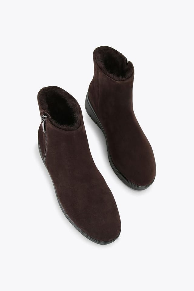 Carvela Carvela Women's 'Bello Zip Ankle' Suede Boots in Brown - 2