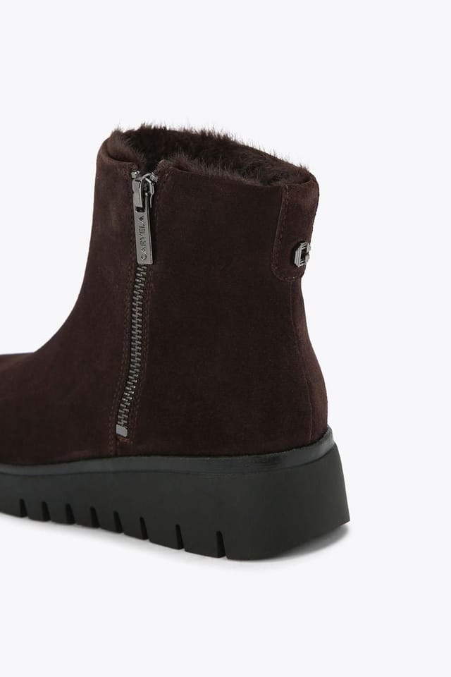 Carvela Carvela Women's 'Bello Zip Ankle' Suede Boots in Brown - 3