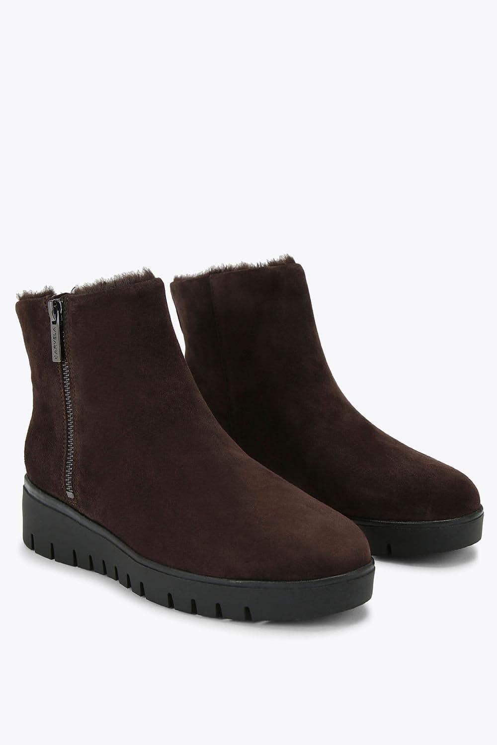 Carvela Carvela Women's 'Bello Zip Ankle' Suede Boots in Brown - 4
