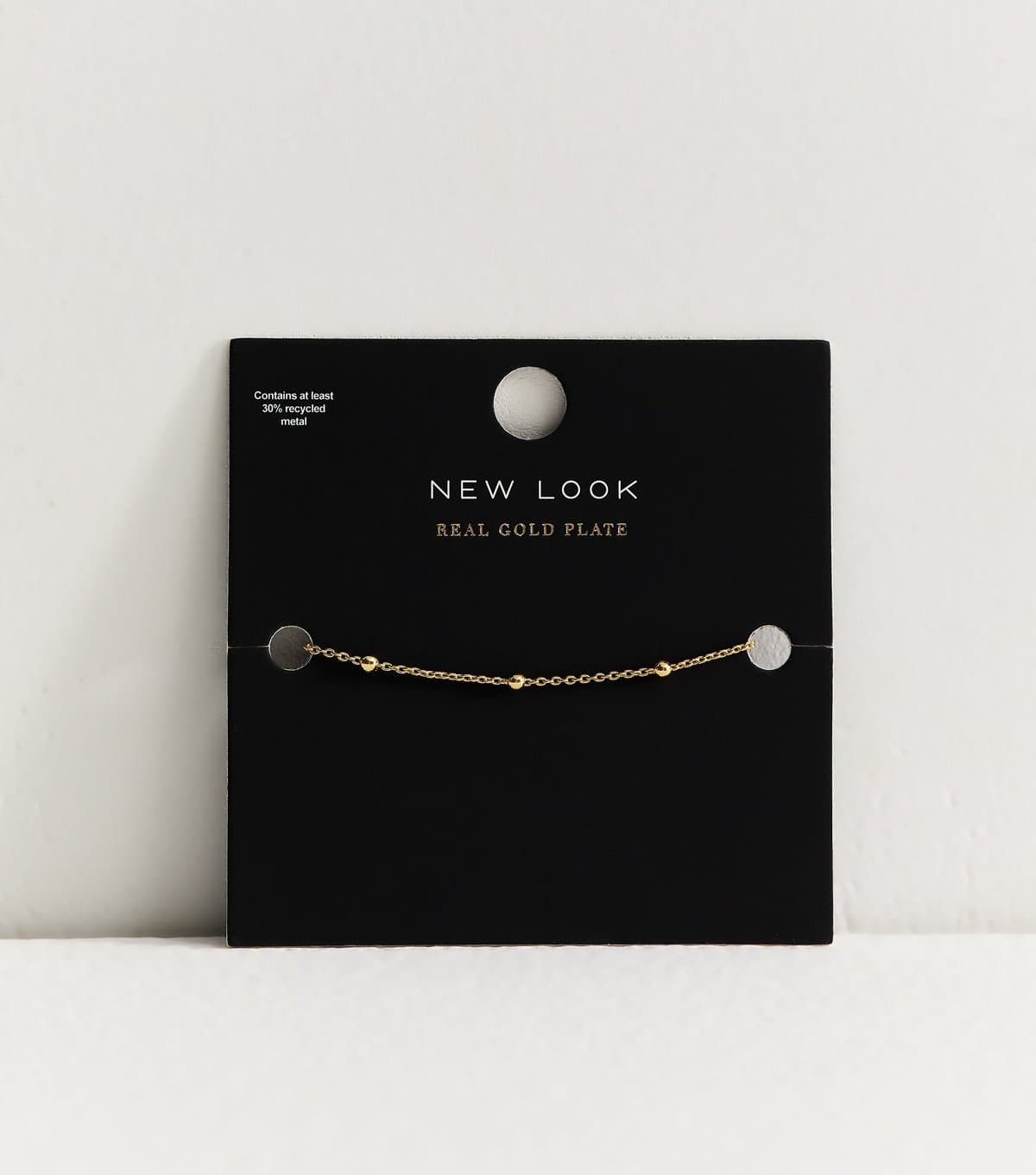 New Look 18ct Gold Plated Ball Chain Bracelet New Look