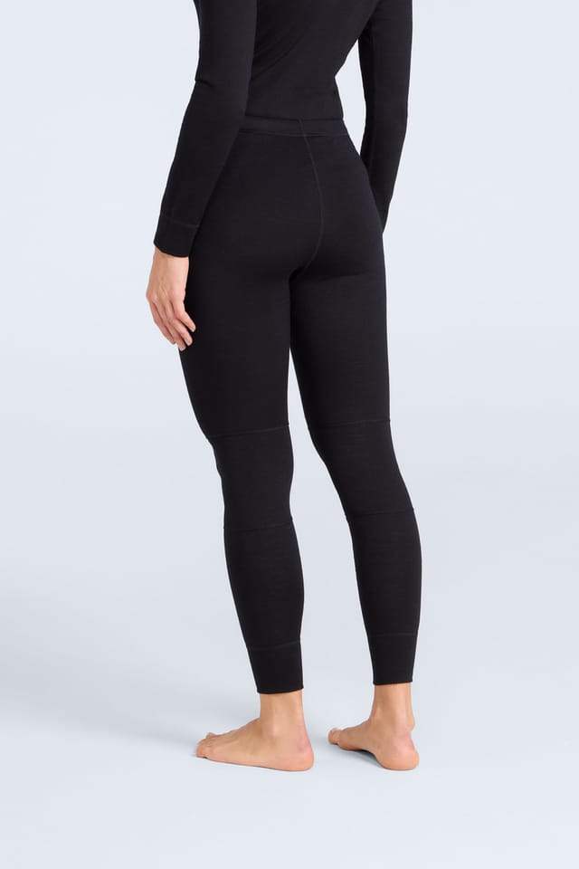 Animal Animal Women's Lightweight Breathable Soft Insulated Stretchy Merino Base Layer Pants in Black - 3