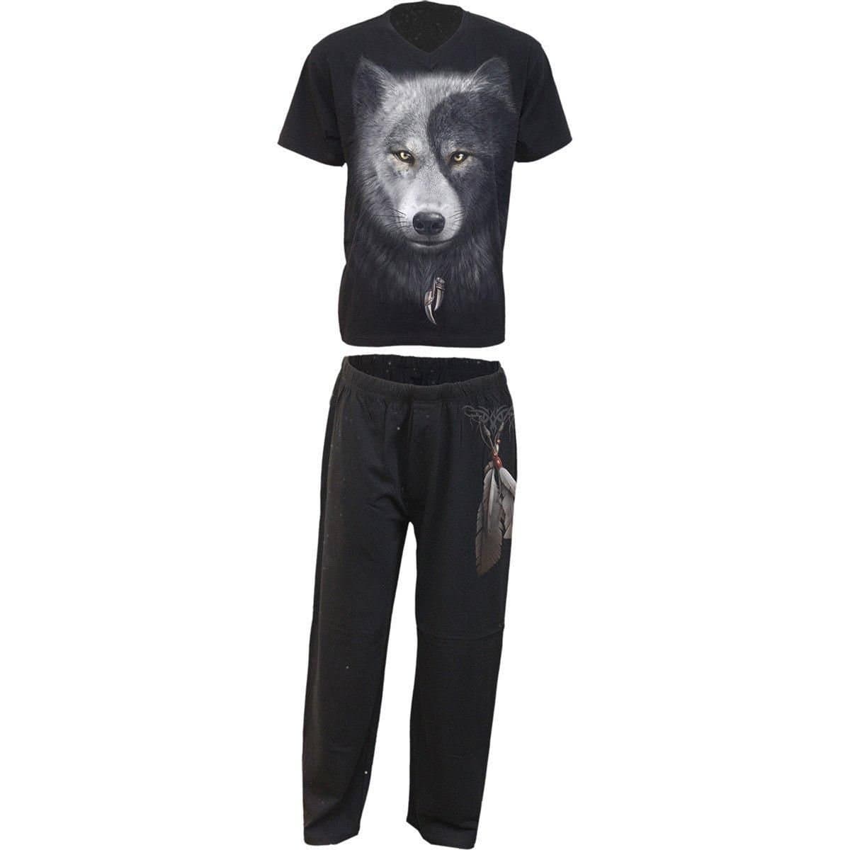 Spiral Spiral Men's WOLF CHI - 4pc Gothic Pyjama Set in Black