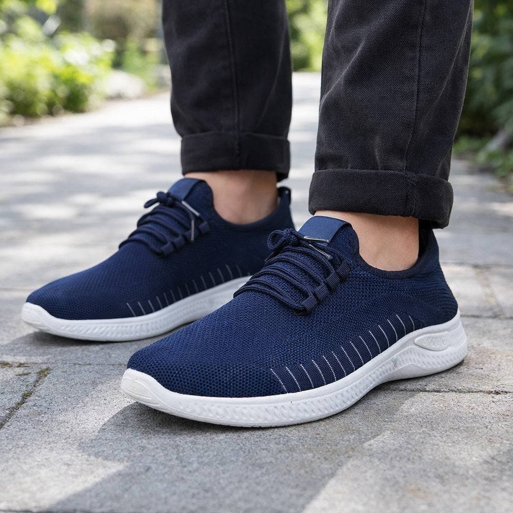Voltico Voltico Men's Mens Lightweight Sports Trainers Breathable Running Shoes in Navy