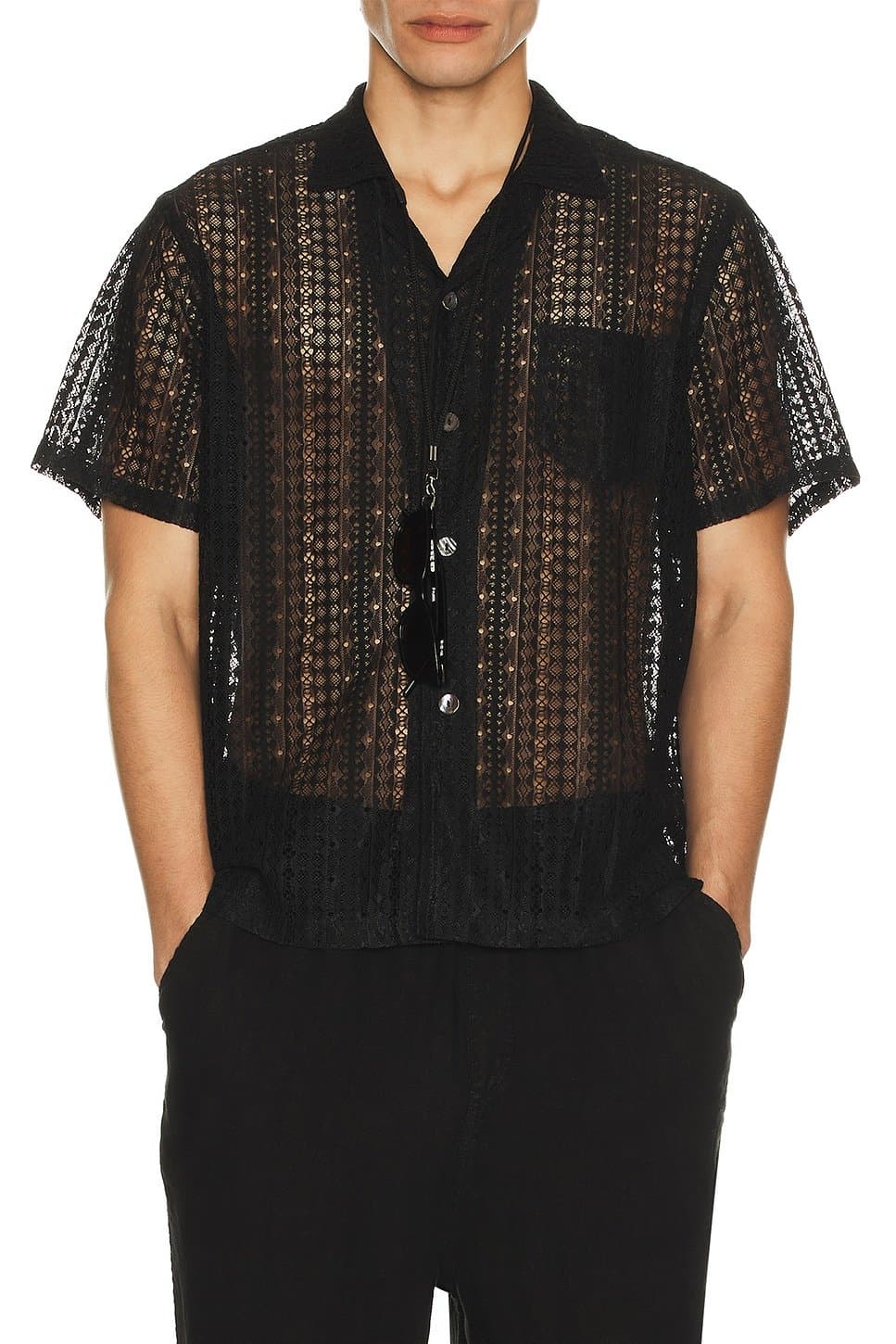 revolve Gonzo Lace Camp Shirt