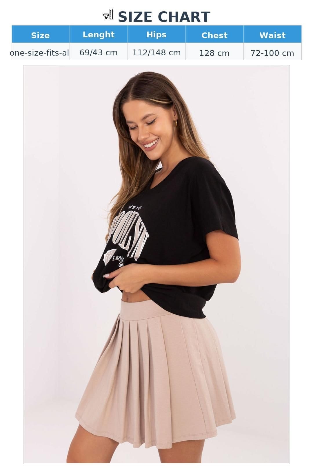 Love Lace Love Lace Women's Casual T-Shirt & Pleated Skirt Set in Beige - 4