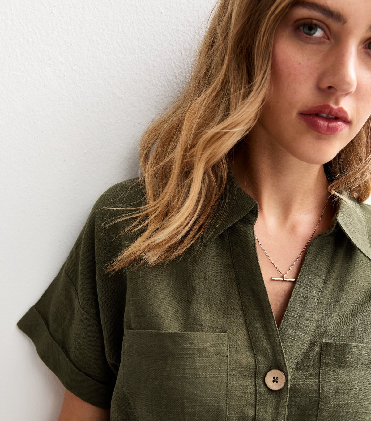 New Look Women's Dark Khaki Utility Belted Playsuit New Look - 2