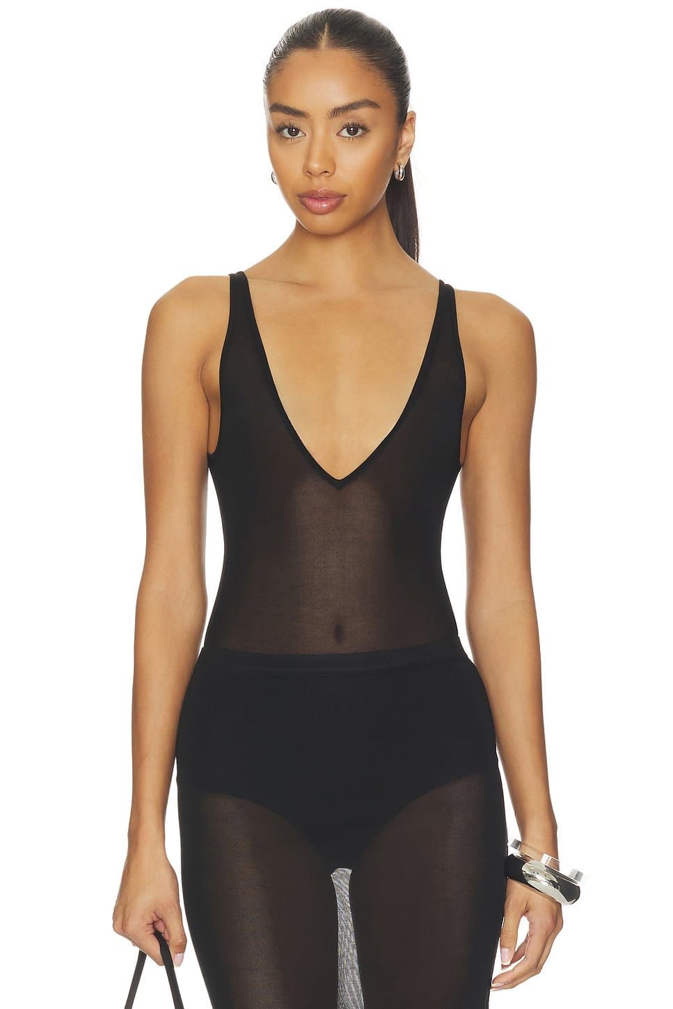 revolve Revolve Black Knit Bodysuit