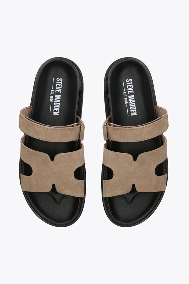Steve Madden STEVE MADDEN Men's 'Manu 275' Suede Sandals in Taupe - 2
