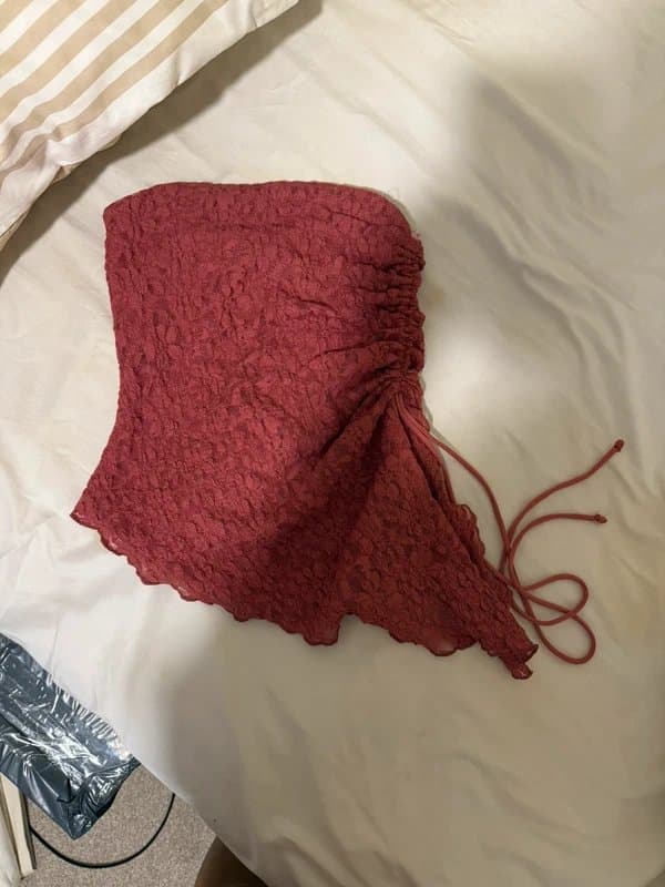 Bershka Bandeau lace top