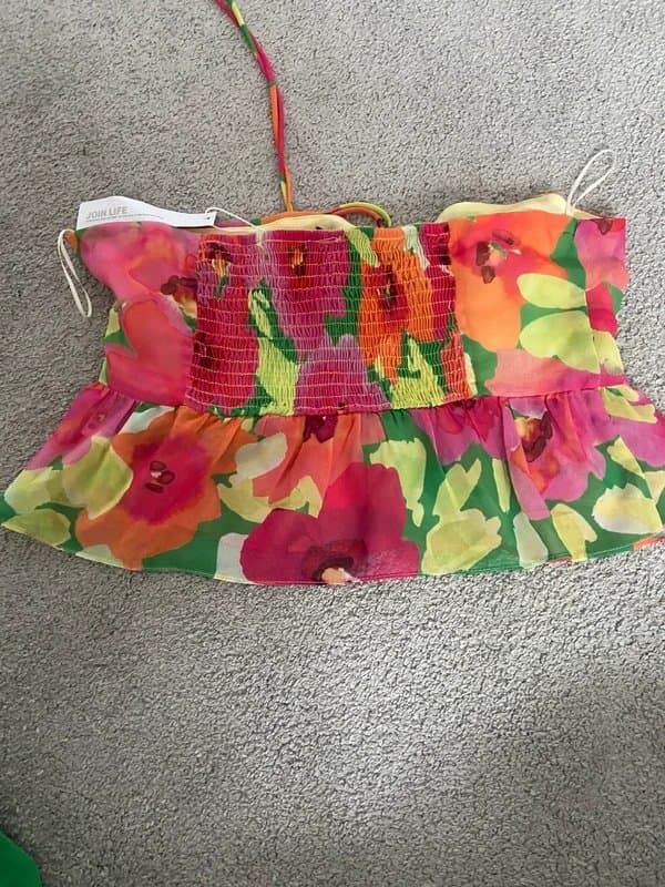 Bershka bershka multiple coloured halter/tube top