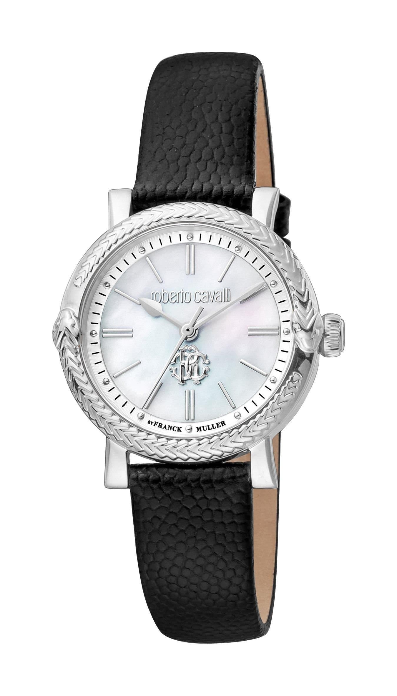 Roberto Cavalli by Franck Muller Roberto Cavalli by Franck Muller Women's Silver Dial Black Band Watch