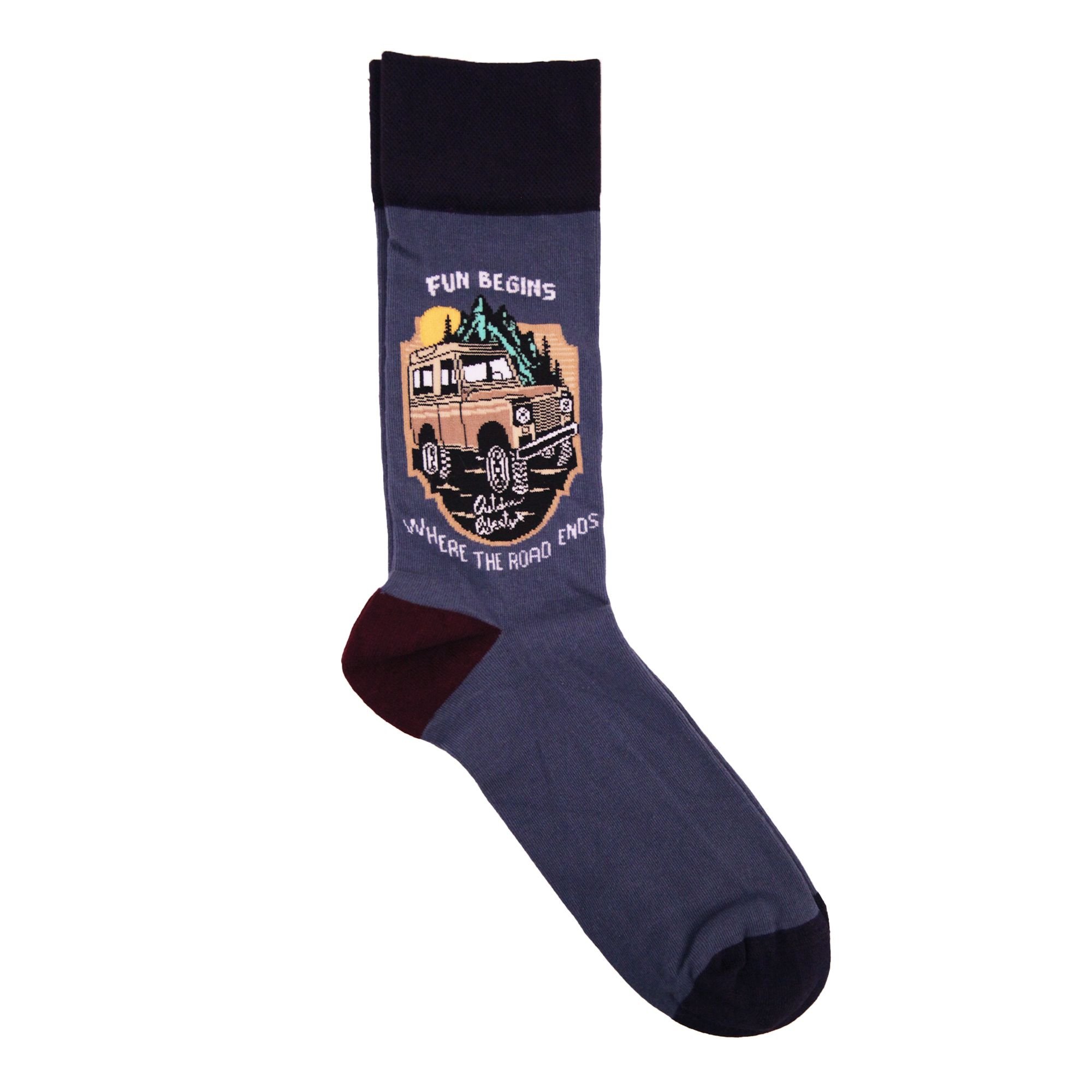 Simply Essentials Simply Essentials Men's Toys Safari Truck Socks in Blue - 3