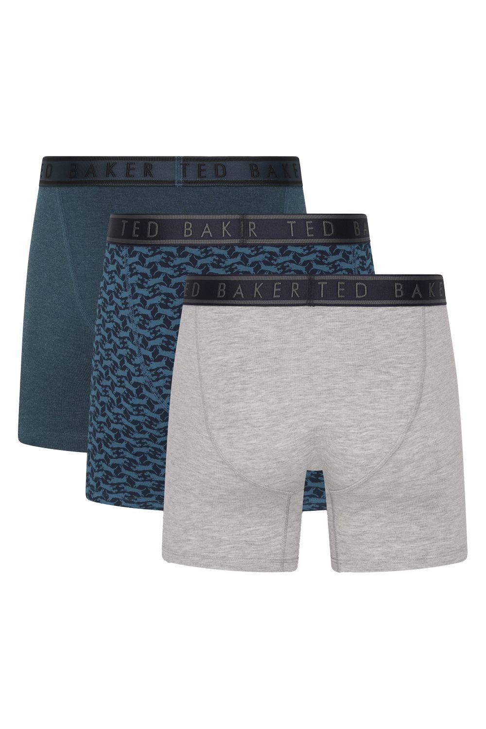 Ted Baker Ted Baker Men's 3 Pack Soft Breathable Cotton Boxer Brief Underwear in Green - 2