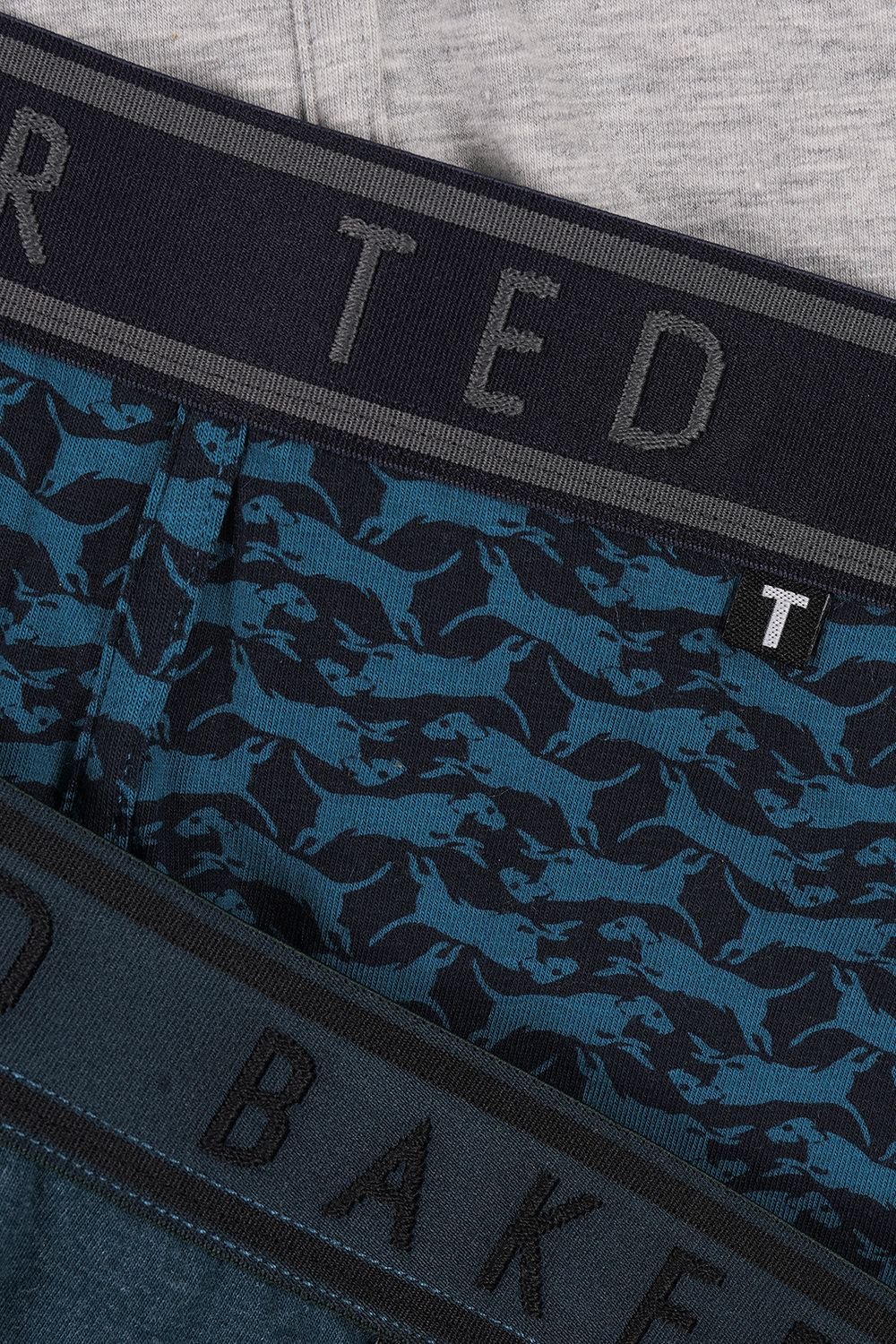 Ted Baker Ted Baker Men's 3 Pack Soft Breathable Cotton Boxer Brief Underwear in Green - 3