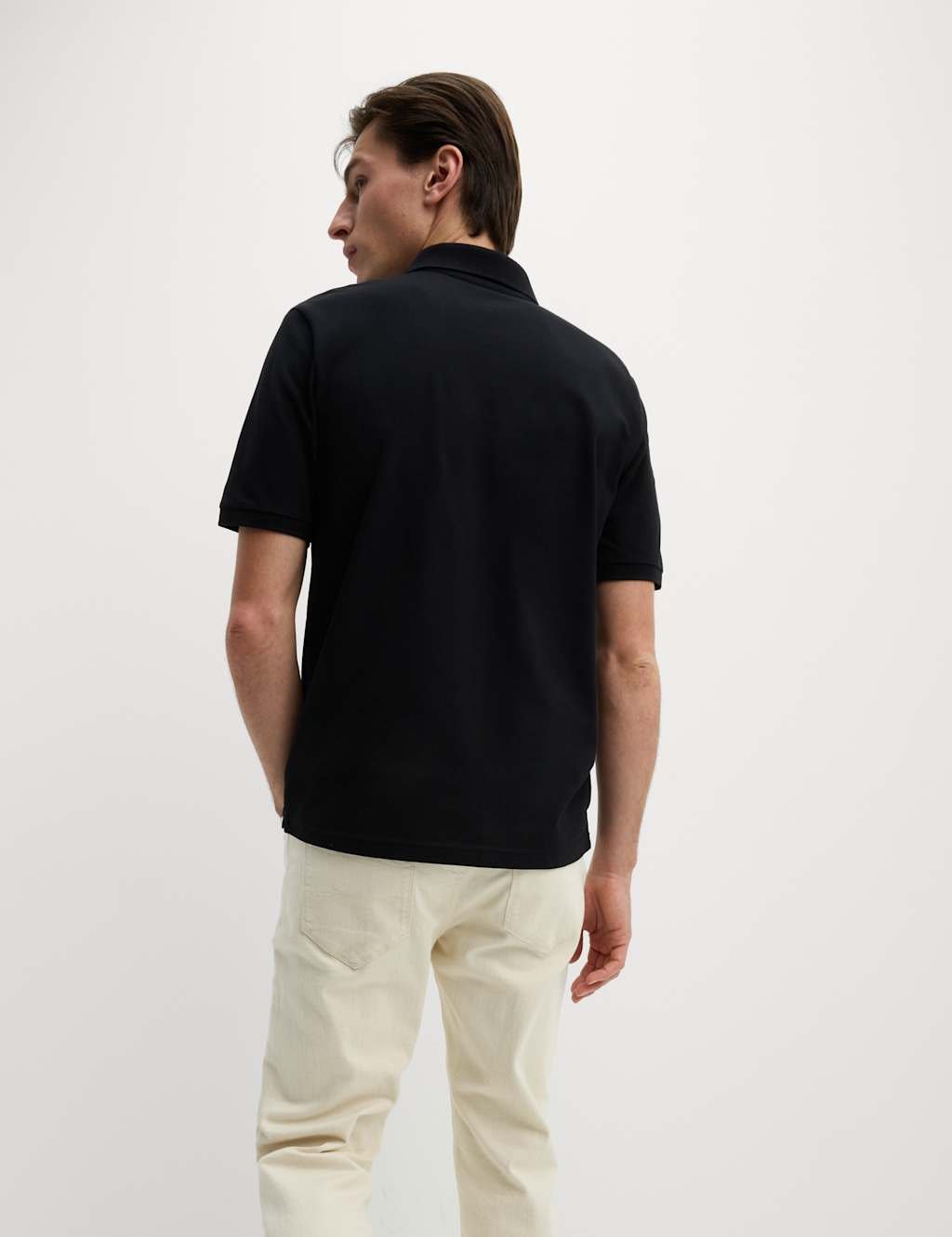 Marks & Spencer M&S Ultimate 2 Pack Cotton Rich Polo Shirts Black - 4