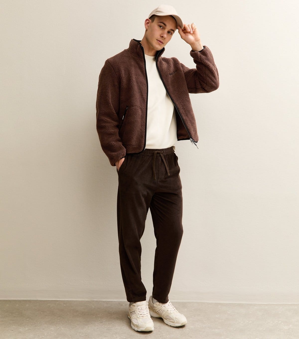 jack & jones Men's Brown Oversized Teddy Jacket Jack & Jones New Look - 4