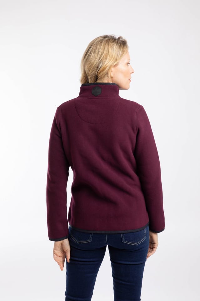 Weird Fish Weird Fish Women's Tiana Full Zip Polar Fleece in Aubergine - 3
