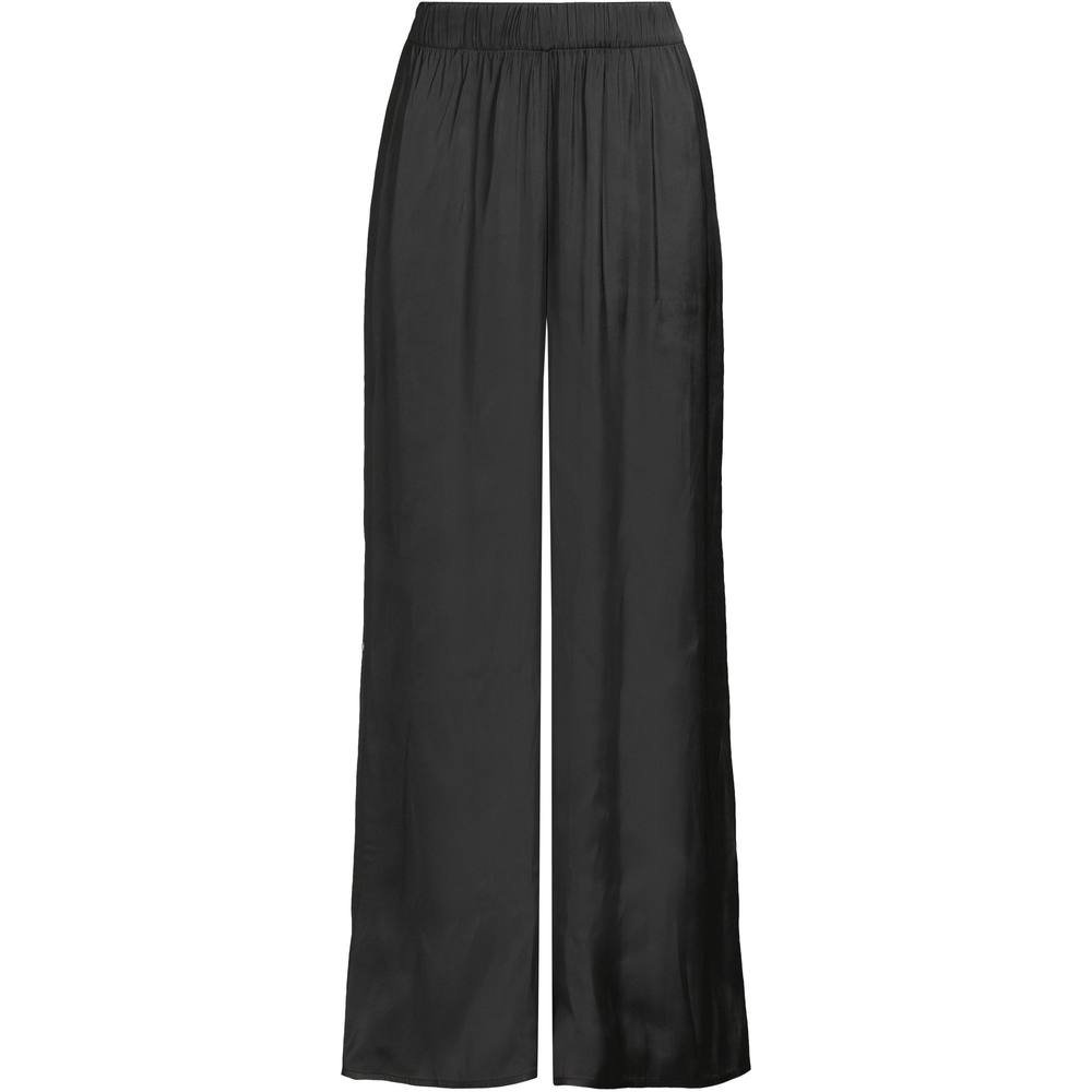 lands end Lands' End Women's Satin Palazzo Trousers in Black - 2