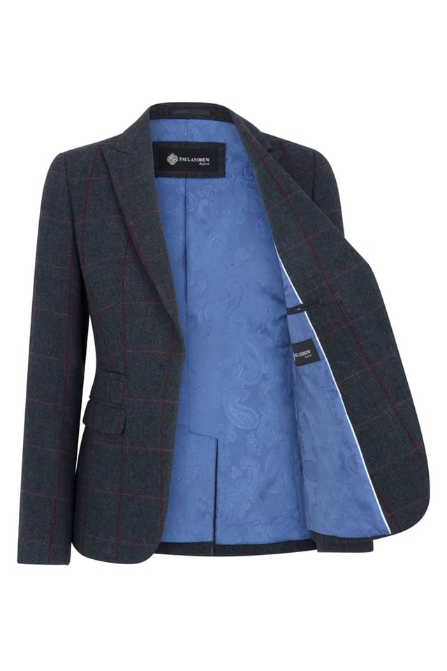 Paul Andrew Paul Andrew Women's Madrid Tweed Tailored Fit Blazer in Navy - 3