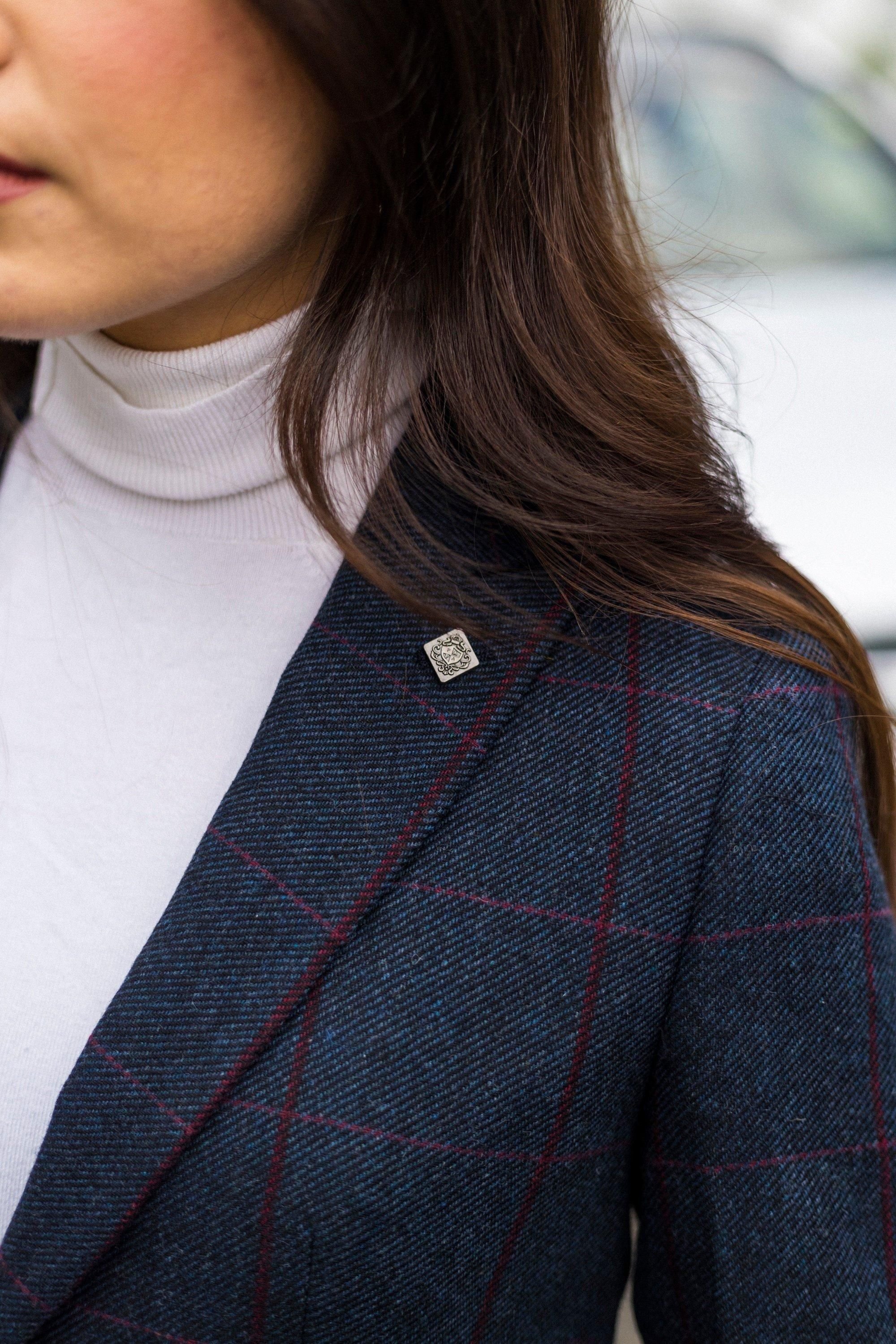 Paul Andrew Paul Andrew Women's Madrid Tweed Tailored Fit Blazer in Navy - 4