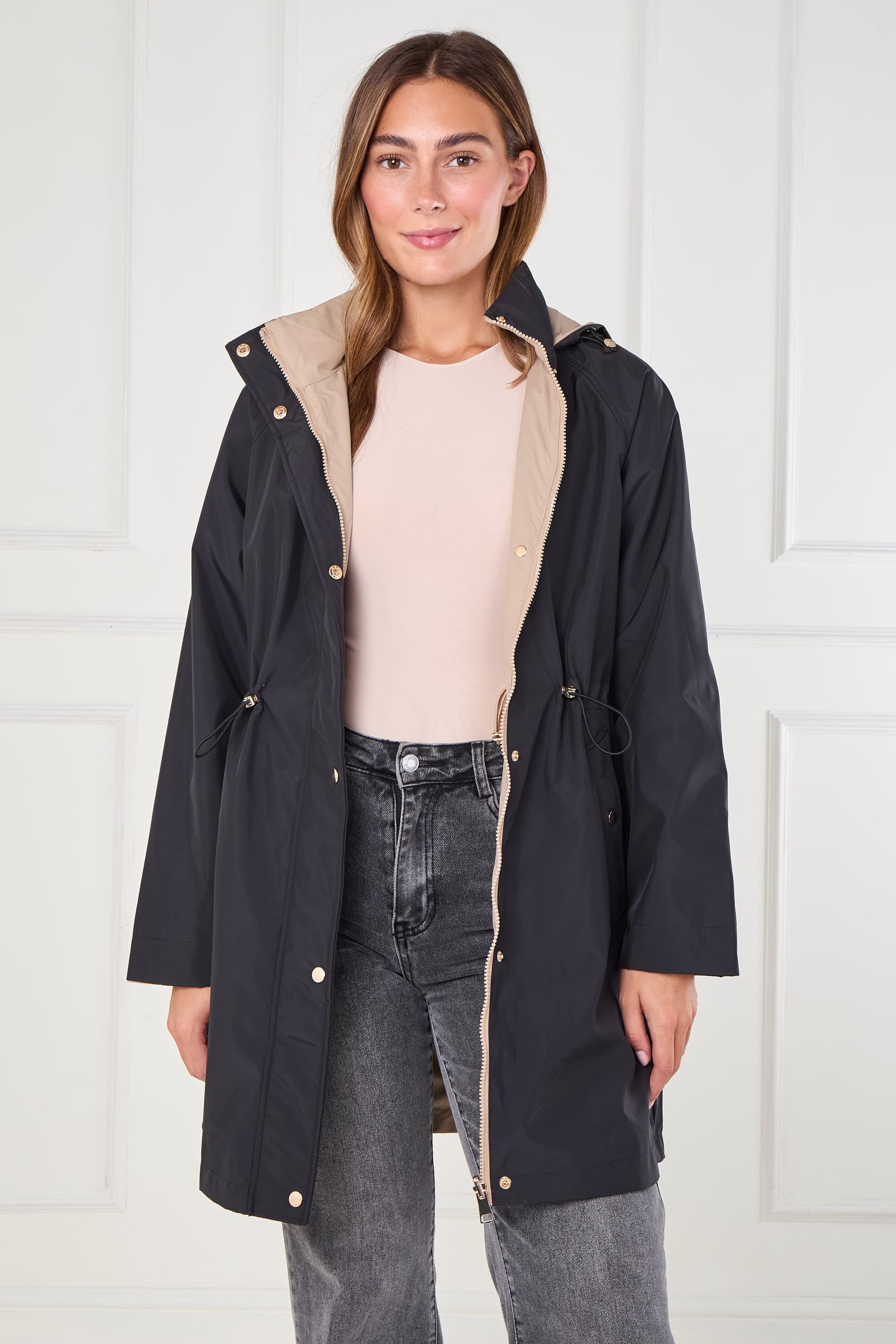 Love Sunshine Love Sunshine Black & Stone Reversible Parka