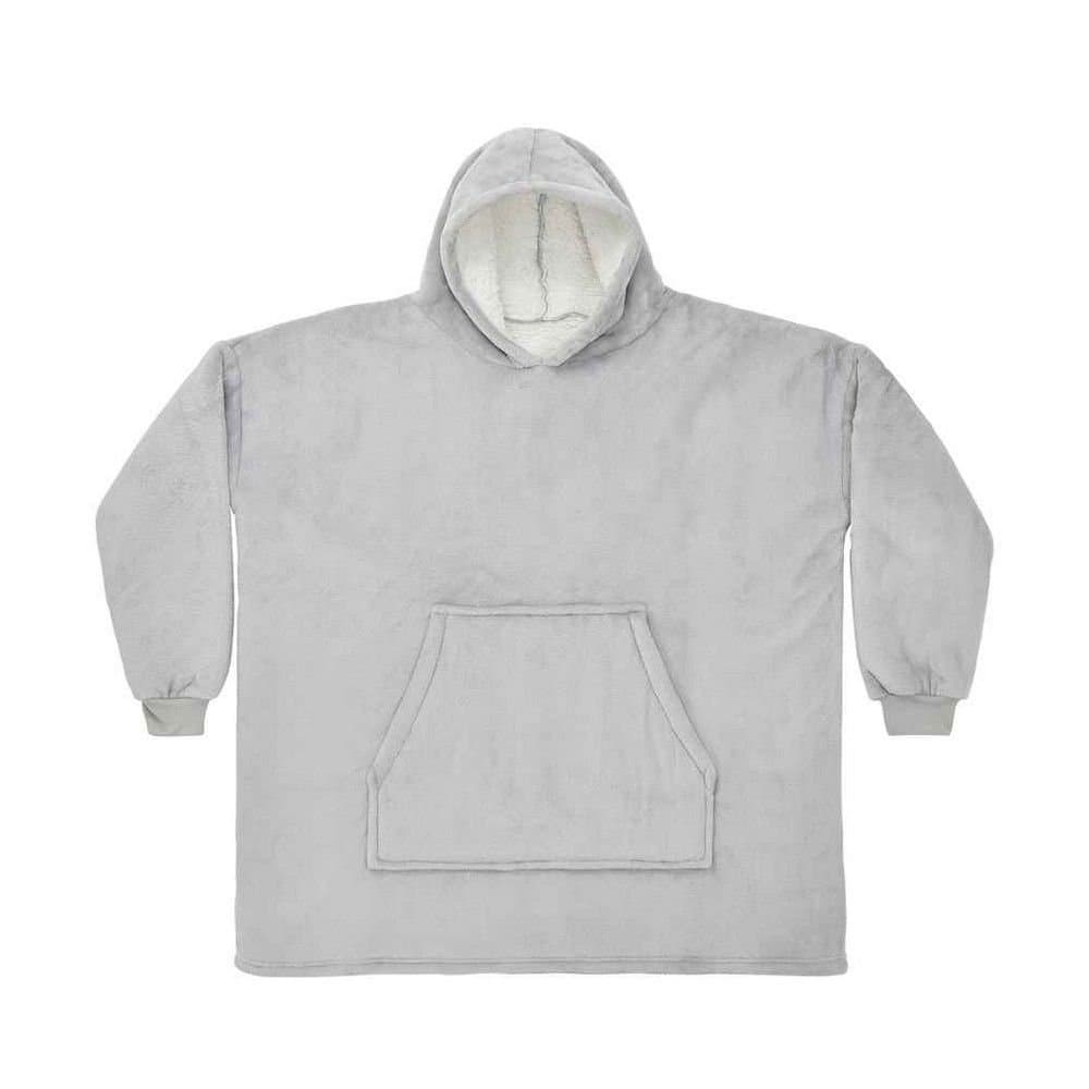 Brand Lab Brand Lab Men's Sherpa Fleece Hoodie in Silver
