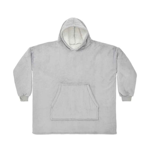 Brand Lab Brand Lab Men's Sherpa Fleece Hoodie in Silver - 2