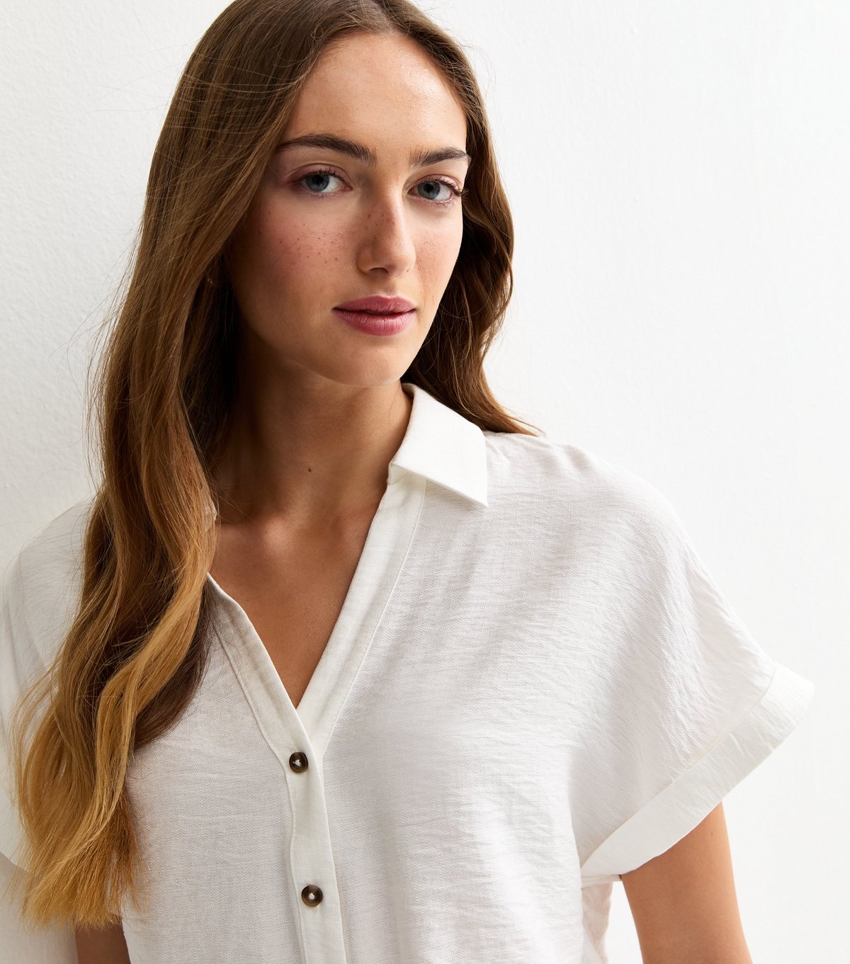 New Look Women's Tall White Relaxed Short Sleeve Shirt New Look - 2