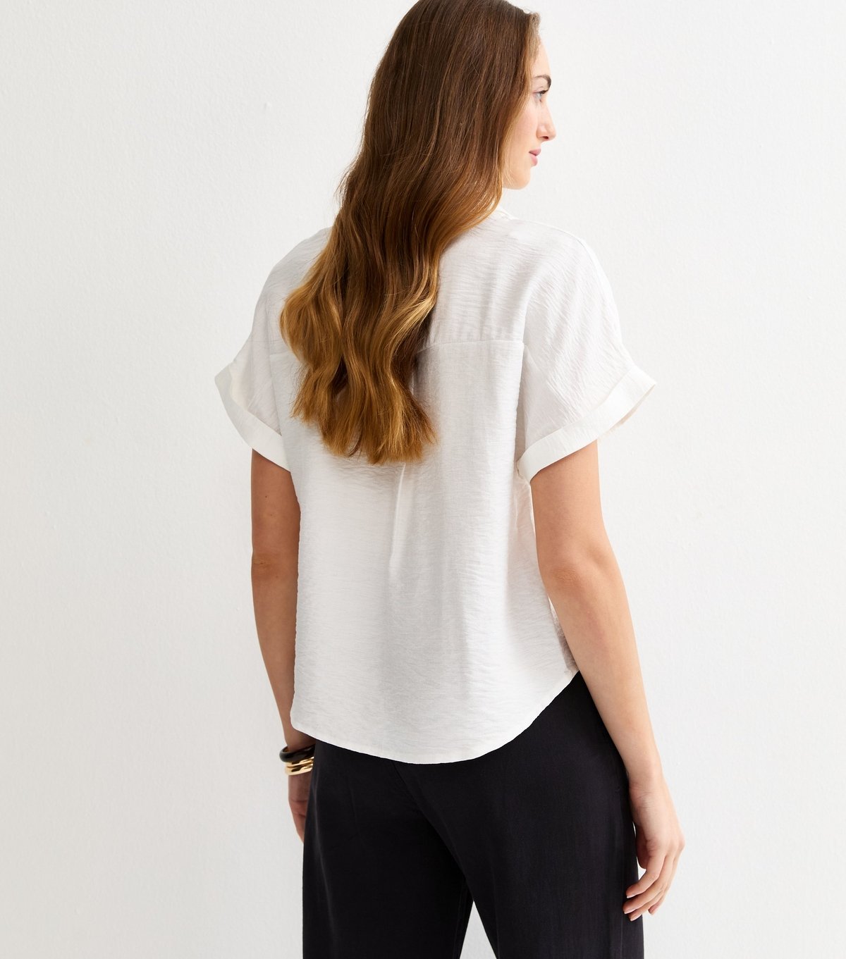 New Look Women's Tall White Relaxed Short Sleeve Shirt New Look - 4